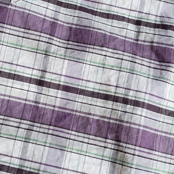 BANANA REPUBLIC Purple Plaid Button Down S… - Picture 3 of 3